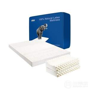 网易考拉海购：TAIPATEX 100%纯天然泰国乳胶床垫5×150×200cm 送2个乳胶枕