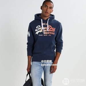 亚马逊海外购：限尺码，Superdry 极度干燥 Vintage Logo 男士连帽衫 Prime会员凑单免费直邮含税