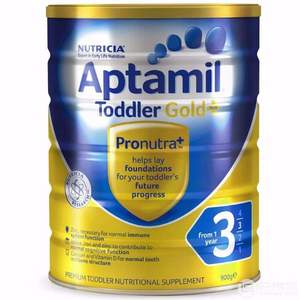 限Prime会员，Aptamil 爱他美 婴儿牛奶粉金装 3段 900g*4罐