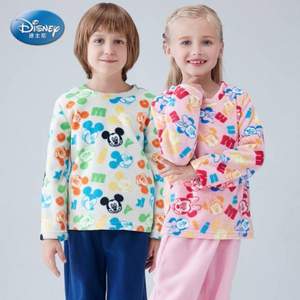 天猫商城： 迪士尼 儿童摇粒绒保暖长袖家居套装 多色