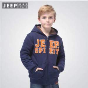 天猫商城：JEEP SPIRIT 吉普 中大童加绒加厚保暖卫衣 2色
