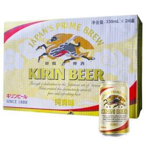 京东商城：限PLUS会员 Kirin 麒麟 纯真味啤酒 330ml*24听*2件