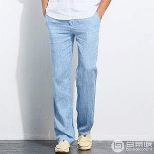 美亞$79，UAISI 優(yōu)艾絲 男士100%純亞麻休閑長褲UM6072 多色 送T恤1件