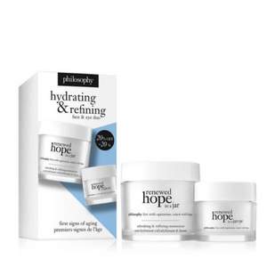 philosophy 自然哲理 全線新低75折，抗老酸乳酪活膚希望兩件套裝（面霜60ml+眼霜15ml）新低￡39