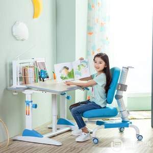 限Prime会员，心家宜 M100+M207 儿童气压辅助升降学习桌椅套装 两色