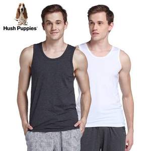 Hush Puppies 暇步士 男士彈力棉運(yùn)動(dòng)背心2件裝