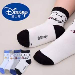 Disney 迪士尼 纯棉薄款短袜4双