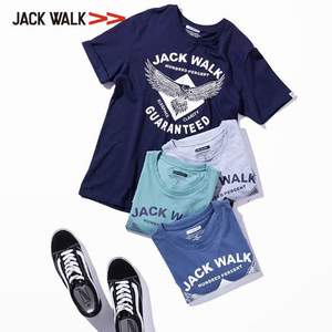 拉夏贝尔旗下，Jack Walk 男士纯棉短袖T恤 多款式