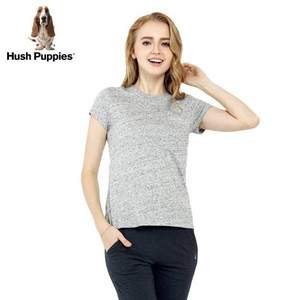 Hush Puppies 暇步士 女士棉质修身显瘦圆领T恤 多色