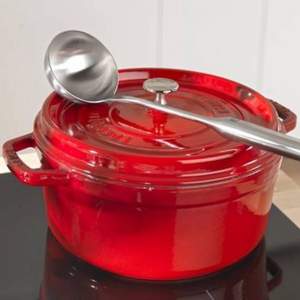 金盒特價，Staub 26cm琺瑯鑄鐵燉鍋 帶蒸屜 Prime會員免費(fèi)直郵含稅