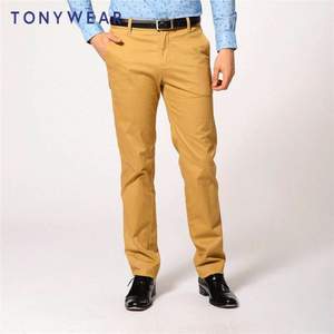Tommy Hilfiger制造商，TONY WEAR 湯尼威爾 男士商務(wù)休閑春秋緞面彈力棉長(zhǎng)褲