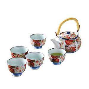 日本产，西海陶器 锦平安樱 茶壶茶具套装  Prime会员免费直邮
