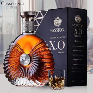法國原酒進(jìn)口，PASSTON 派斯頓 金鉆XO白蘭地700ml  送禮盒+酒杯