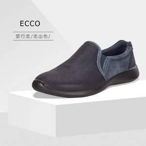 18新款，ECCO 愛步 Soft 5 柔酷5號 女士真皮一腳蹬休閑鞋 $52
