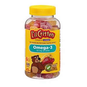 L'il Critters 丽贵 儿童OMEGA-3鱼油含DHA软糖 120粒*3瓶 Prime会员凑单免费直邮含税