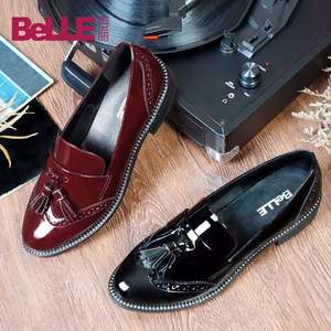 Belle 百丽 女士英伦漆皮小皮鞋BLTD3CM7 2色