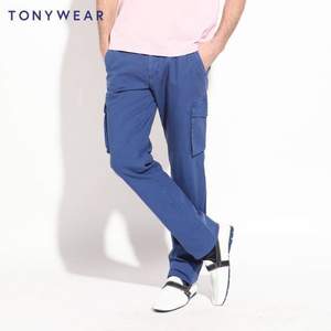 Tommy Hilfiger制造商，TONY WEAR 汤尼威尔 男士弹力棉双侧袋休闲裤 