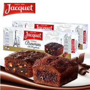 法国进口，JACQUET 雅乐可 巧克力脆片布朗尼蛋糕150g*3盒