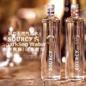 荷兰百年矿泉水品牌，Sourcy 狮力 天然矿物气泡水750ml*6瓶