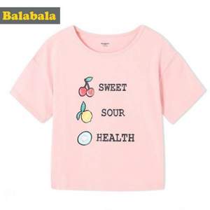 巴拉巴拉  2018新款女童纯棉短袖T恤 2色
