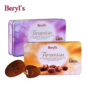 马来西亚进口，Beryl’s 倍乐思 提拉米苏夹心巧克力豆100g*2盒