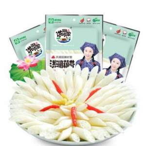 國(guó)家地理標(biāo)志保護(hù)產(chǎn)品，洪湖農(nóng)家 泡椒酸辣藕帶400g*3袋 