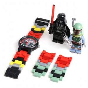 LEGO 乐高 星战系列 达斯维达&波巴菲特 儿童手表套装8020813 带2个公仔