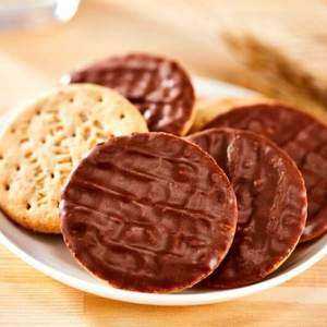 英国原装进口，麦维他 巧克力味全麦粗粮酥性消化饼干 199.8g*2袋