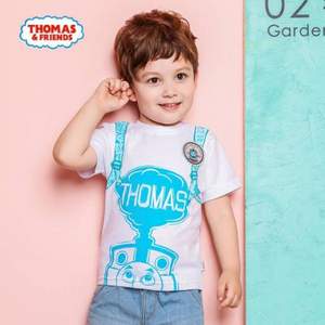 Thomas & Friends 托馬斯和朋友 正版授權(quán)男童卡通書包印花短袖T恤  