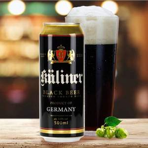 德国进口，Kuliner 古立特 黑啤酒500ml*5罐