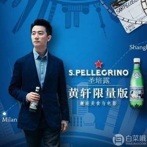 Plus会员限地区，S.PELLECRINO 圣培露 充气天然矿泉水 黄轩限量版 500ml*6瓶*6件 110元