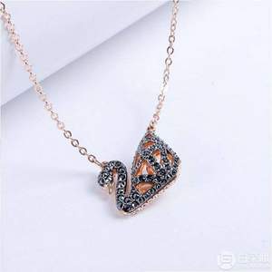 SWAROVSKI 施華洛世奇 Facet Swan 鏤空天鵝項鏈 5281275