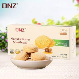 新西兰进口，DNZ 麦卢卡蜂蜜手工黄油饼干200g