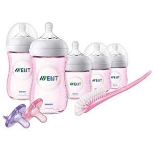 Prime会员专享，AVENT 新安怡自然原生奶瓶套装（125ml*3/260ml*2/奶瓶刷+2个安抚奶嘴） 