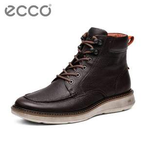 国内￥2199，ECCO 爱步 Aurora 极光系列 男士头层牛皮系带休闲短靴 $94.99