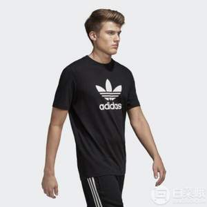 adidas 阿迪达斯 三叶草 男子 短袖上衣 黑 CW0709