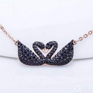 SWAROVSKI 施華洛世奇 雙黑天鵝項鏈 5296468