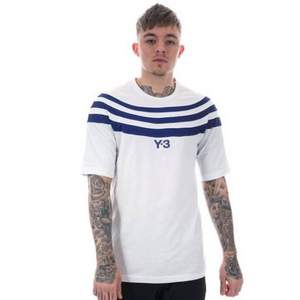 Y-3 男士纯棉条纹印花T恤 凑单低至£39.99