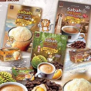 马来西亚进口，MARIO COFFE 猫山王榴莲白咖啡480g 