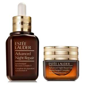 可直郵，Estée Lauder 雅詩(shī)蘭黛 小棕瓶精華50ml+新版眼霜15ml 贈(zèng)新版抗藍(lán)光眼霜小樣 ￡99.45（需用碼）