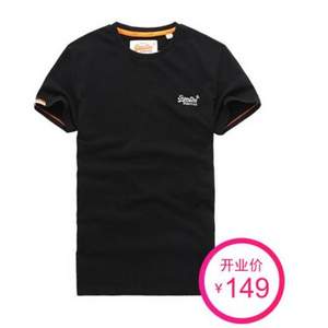 Superdry 极度干燥 男士LOGO刺绣短袖圆领T恤 SM10000NS