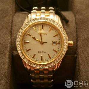 Citizen 西铁城 EW1908-59A 女士施华洛世奇水晶光动能手表 $66.33