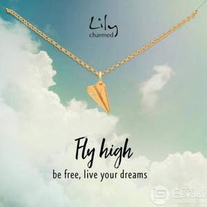 Lily Charmed 金色纸飞机项链