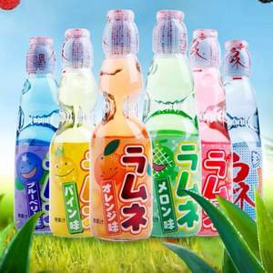 日本进口 哈达 Hata 果味网红饮料 弹珠汽水 200ml*6瓶*2件 49.8元