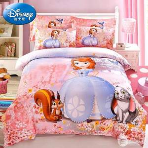 Disney 迪士尼 官方授权儿童床上用品磨毛三/四件套 1.0~1.8米 男女童多款