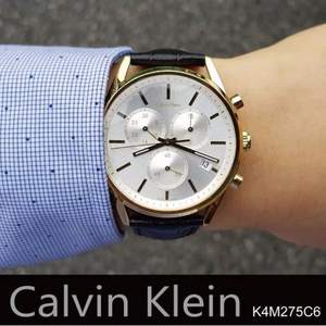 Calvin Klein Formality系列 K4M275C6 男士皮带三眼石英表 $85 
