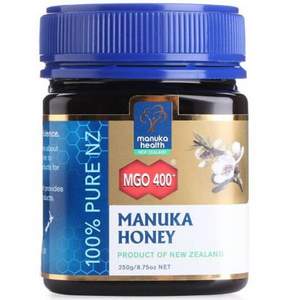 限地区，Manuka Health 蜜纽康 新西兰进口 MGO100+ 天然麦卢卡蜂蜜 250g*2瓶