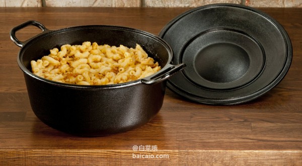 限prime會(huì)員， Lodge 洛奇 鑄鐵荷蘭鍋煮鍋 帶蓋 4夸脫 免費(fèi)直郵到手￥335