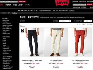 Levis(李維斯)美國官網(wǎng)：訂單滿100美金額外8折，滿150美元額外7折+免運,最后一天！