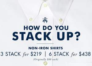 Brooks Brothers(布克兄弟)：總統(tǒng)御衣，頂級免熨襯衫3件$219，折扣區(qū)全場5折！